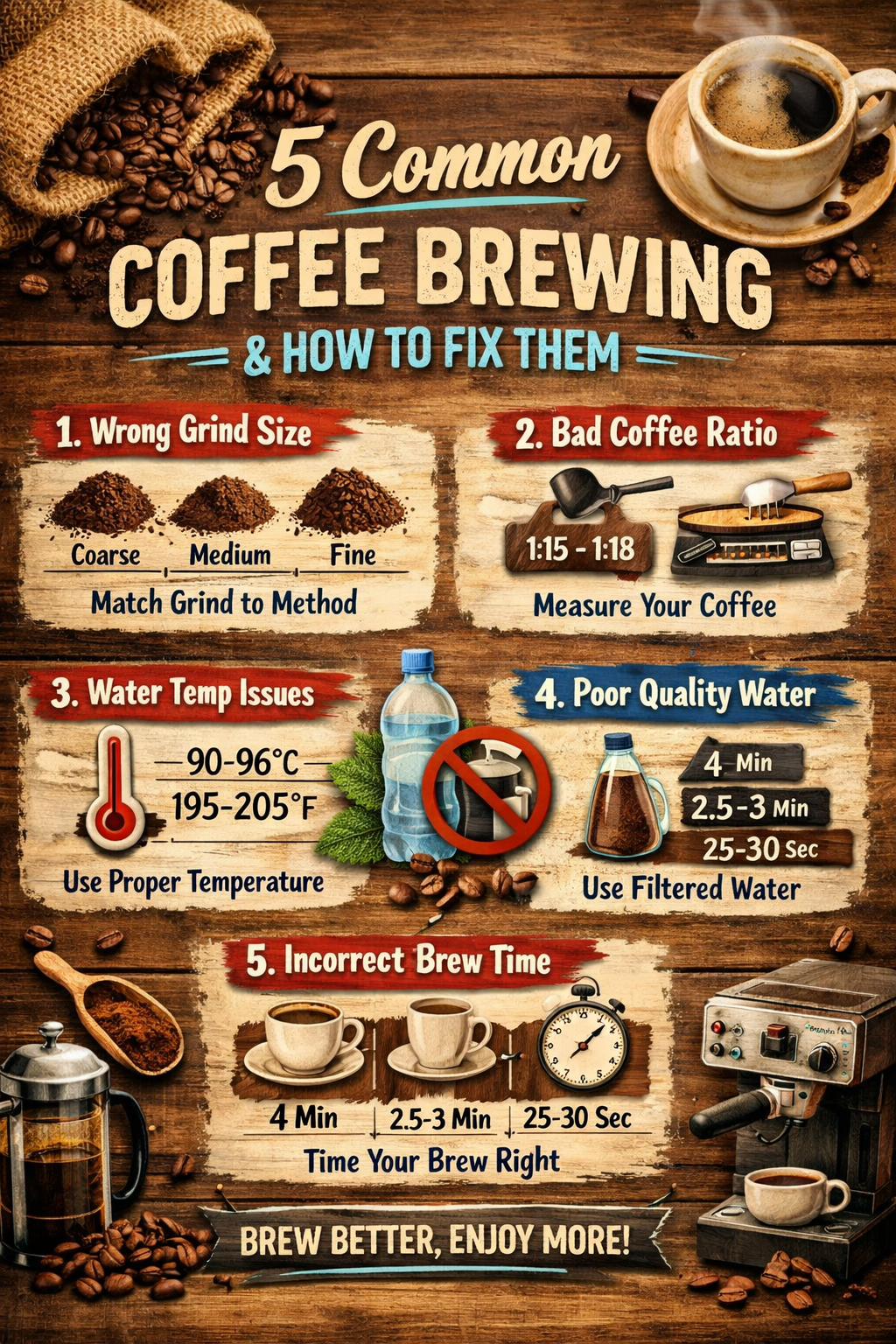 5 mistakes to avoid when making your coffee brew