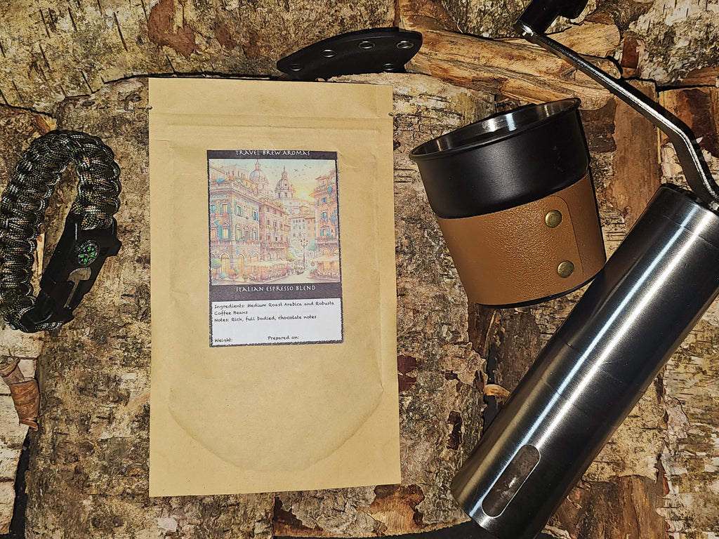 Italian Espresso Coffee Blend: Arabica Robusta, Rich Chocolate Notes 100g