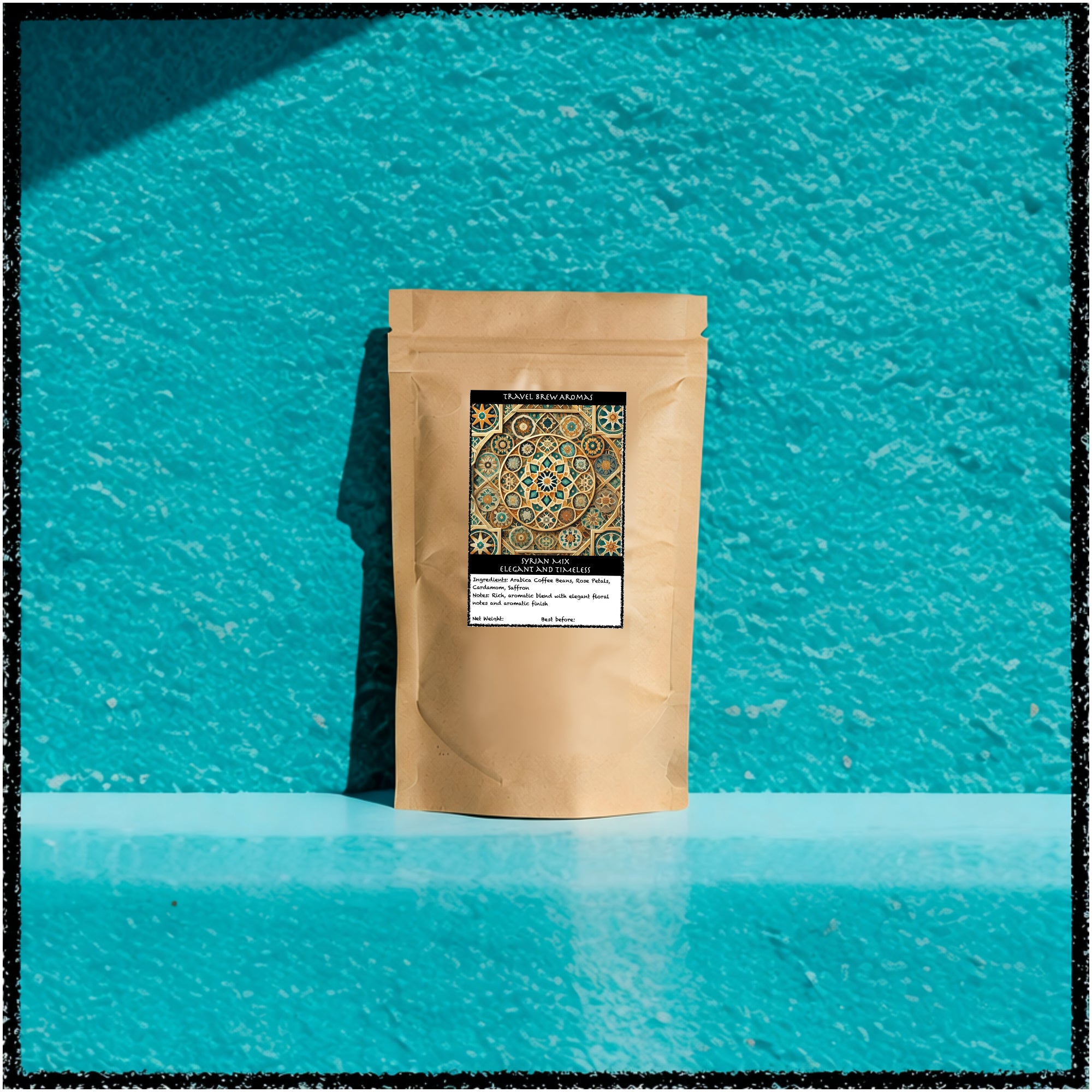 Syrian Coffee Mix: Arabica Beans with Cardamom, Saffron & Rose 100 g