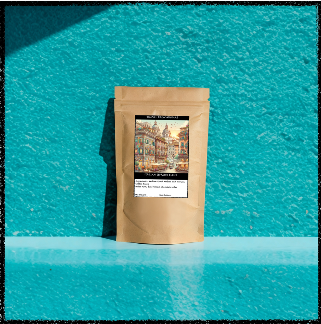 Italian Espresso Coffee Blend: Arabica Robusta, Rich Chocolate Notes 100g