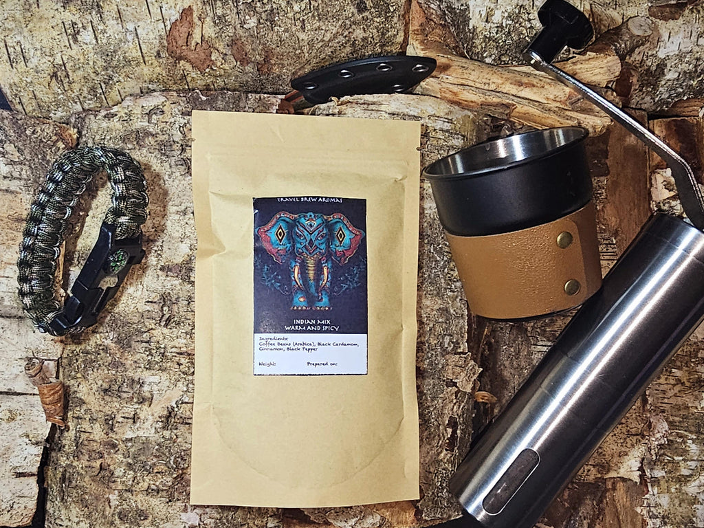 Indian Coffee Mix: Black Cardamom, Black pepper and Cinnamon - 100 g